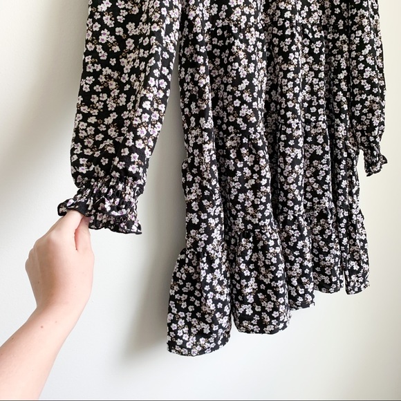 Vero Moda Floral Printed Long Sleeve Mini Dress - Picture 4 of 8